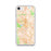 Custom Durham North Carolina Map iPhone SE Phone Case in Watercolor