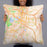 Person holding 22x22 Custom Durham North Carolina Map Throw Pillow in Watercolor