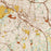 Durham North Carolina Map Print in Woodblock Style Zoomed In Close Up Showing Details