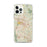 Custom Durham North Carolina Map iPhone 12 Pro Max Phone Case in Woodblock