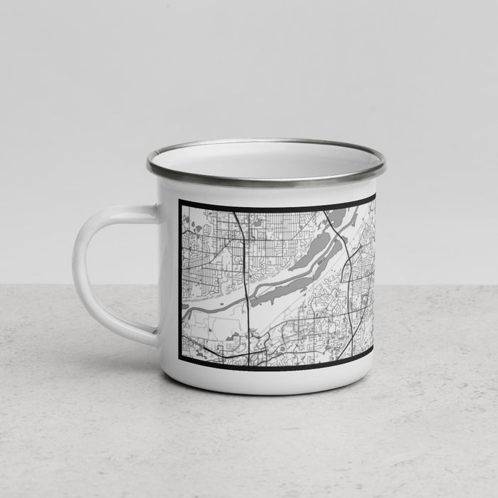 Left View Custom Eagan Minnesota Map Enamel Mug in Classic