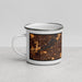 Left View Custom Eagan Minnesota Map Enamel Mug in Ember