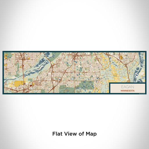 Flat View of Map Custom Eagan Minnesota Map Enamel Mug in Woodblock