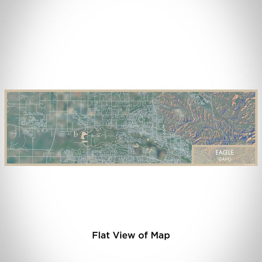 Flat View of Map Custom Eagle Idaho Map Enamel Mug in Afternoon