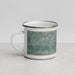 Left View Custom Eagle Idaho Map Enamel Mug in Afternoon