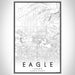 Eagle Idaho Map Print Portrait Orientation in Classic Style With Shaded Background