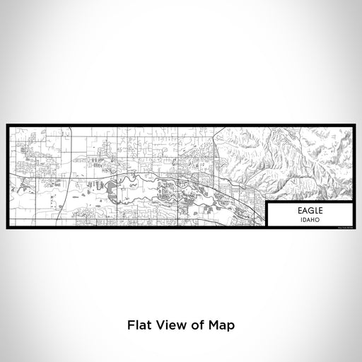 Flat View of Map Custom Eagle Idaho Map Enamel Mug in Classic
