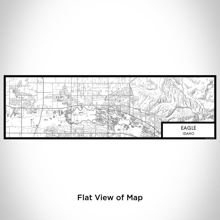 Flat View of Map Custom Eagle Idaho Map Enamel Mug in Classic