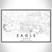 Eagle Idaho Map Print Landscape Orientation in Classic Style With Shaded Background