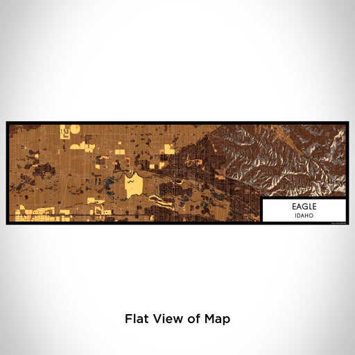 Flat View of Map Custom Eagle Idaho Map Enamel Mug in Ember