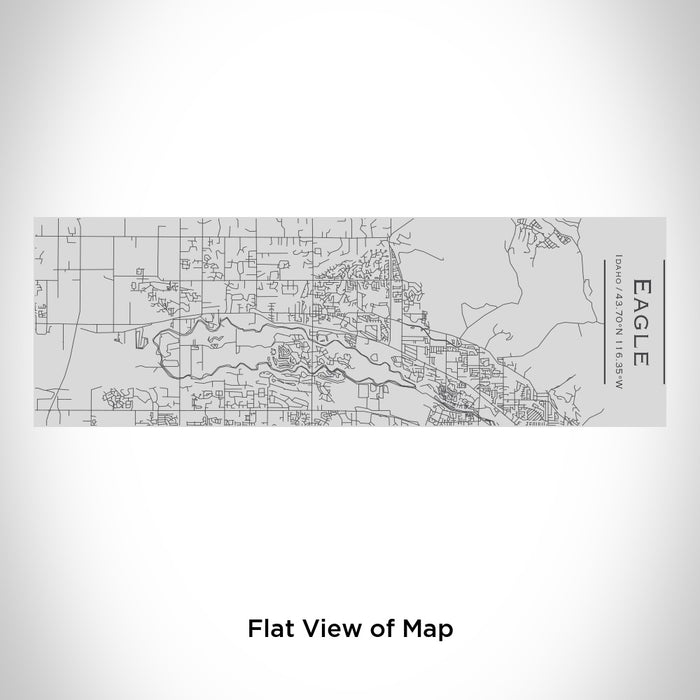 Rendered View of Eagle Idaho Map Engraving on 10oz Stainless Steel Insulated Cup with Sipping Lid