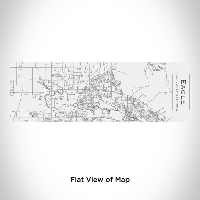 Rendered View of Eagle Idaho Map Engraving on 10oz Stainless Steel Insulated Cup with Sliding Lid in White