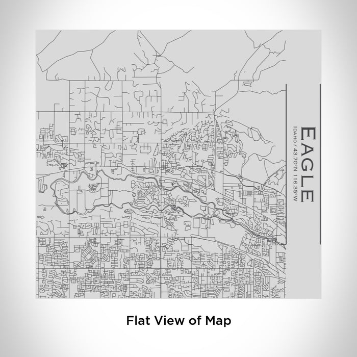 Rendered View of Eagle Idaho Map Engraving on 17oz Stainless Steel Insulated Tumbler