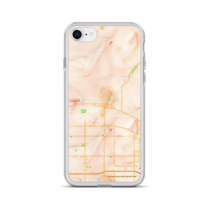 Custom Eagle Idaho Map iPhone SE Phone Case in Watercolor