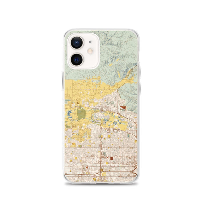 Custom Eagle Idaho Map iPhone 12 Phone Case in Woodblock
