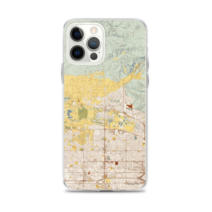 Custom Eagle Idaho Map iPhone 12 Pro Max Phone Case in Woodblock
