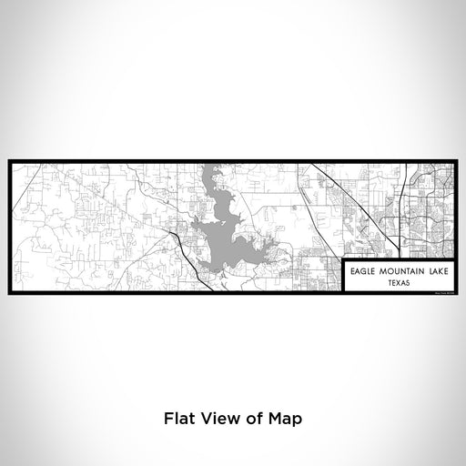Flat View of Map Custom Eagle Mountain Lake Texas Map Enamel Mug in Classic