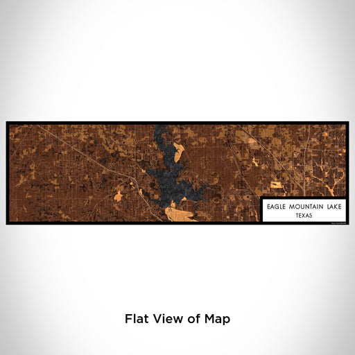 Flat View of Map Custom Eagle Mountain Lake Texas Map Enamel Mug in Ember