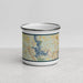Front View Custom Eagle Mountain Lake Texas Map Enamel Mug in Woodblock