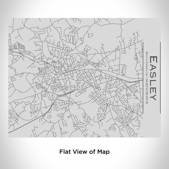 Rendered View of Easley South Carolina Map Engraving on 20oz Stainless Steel Insulated Bottle with Bamboo Top