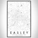 Easley South Carolina Map Print Portrait Orientation in Classic Style With Shaded Background