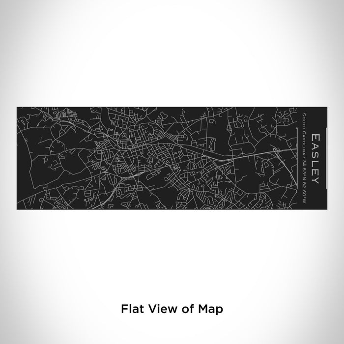 Rendered View of Easley South Carolina Map Engraving on 10oz Stainless Steel Insulated Cup with Sliding Lid in Black