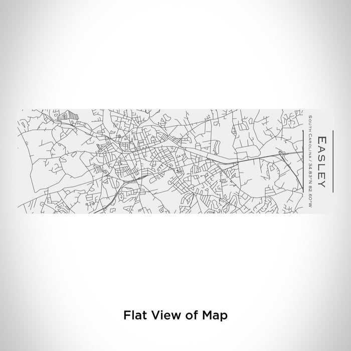 Rendered View of Easley South Carolina Map Engraving on 10oz Stainless Steel Insulated Cup with Sliding Lid in White