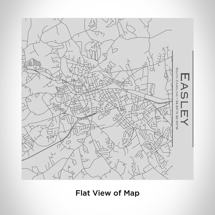 Rendered View of Easley South Carolina Map Engraving on 17oz Stainless Steel Insulated Tumbler