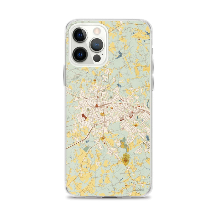 Custom Easley South Carolina Map iPhone 12 Pro Max Phone Case in Woodblock
