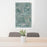 24x36 East Helena Montana Map Print Portrait Orientation in Afternoon Style Behind 2 Chairs Table and Potted Plant