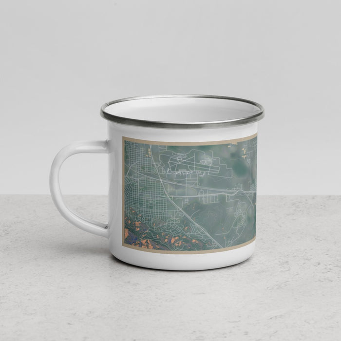 Left View Custom East Helena Montana Map Enamel Mug in Afternoon