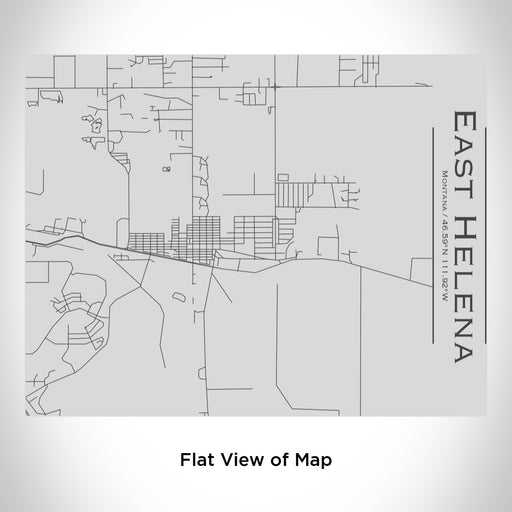 Rendered View of East Helena Montana Map Engraving on 20oz Stainless Steel Insulated Bottle with Bamboo Top