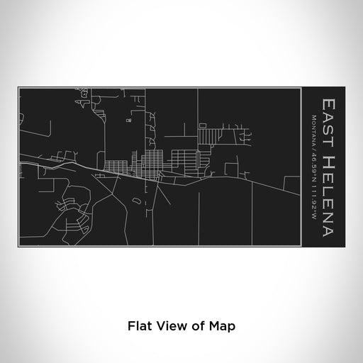 Rendered View of East Helena Montana Map Engraving on 17oz Stainless Steel Insulated Cola Bottle in Black