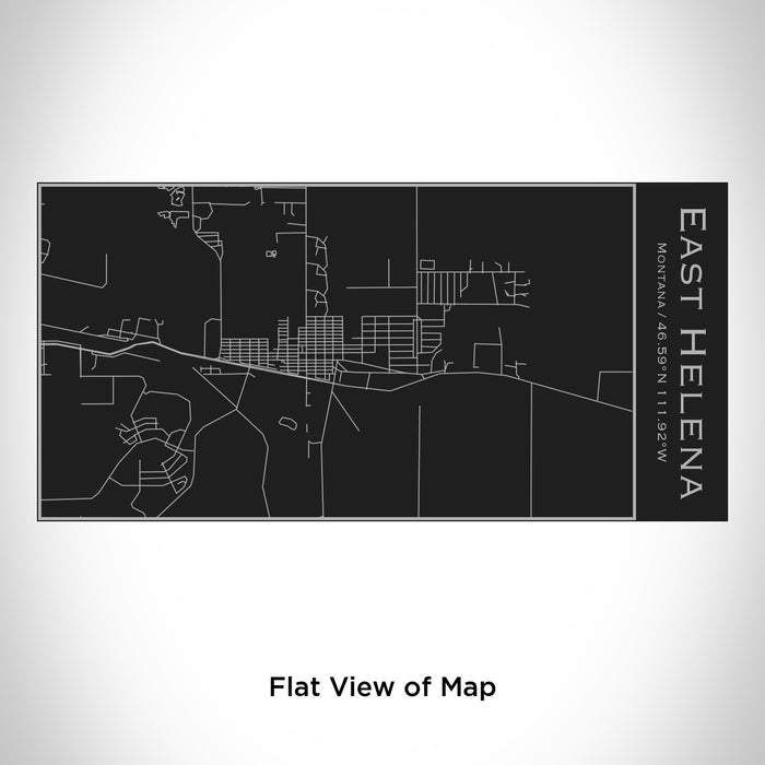 Rendered View of East Helena Montana Map Engraving on 17oz Stainless Steel Insulated Cola Bottle in Black