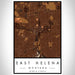 East Helena Montana Map Print Portrait Orientation in Ember Style With Shaded Background