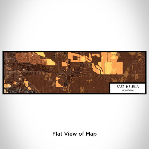 Flat View of Map Custom East Helena Montana Map Enamel Mug in Ember