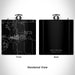 Rendered View of East Helena Montana Map Engraving on 6oz Stainless Steel Flask in Black