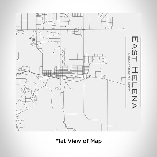 Rendered View of East Helena Montana Map Engraving on 17oz Stainless Steel Insulated Tumbler in White