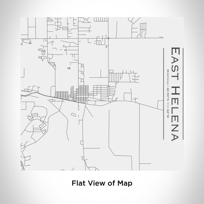 Rendered View of East Helena Montana Map Engraving on 17oz Stainless Steel Insulated Tumbler in White