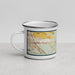 Left View Custom East Helena Montana Map Enamel Mug in Woodblock