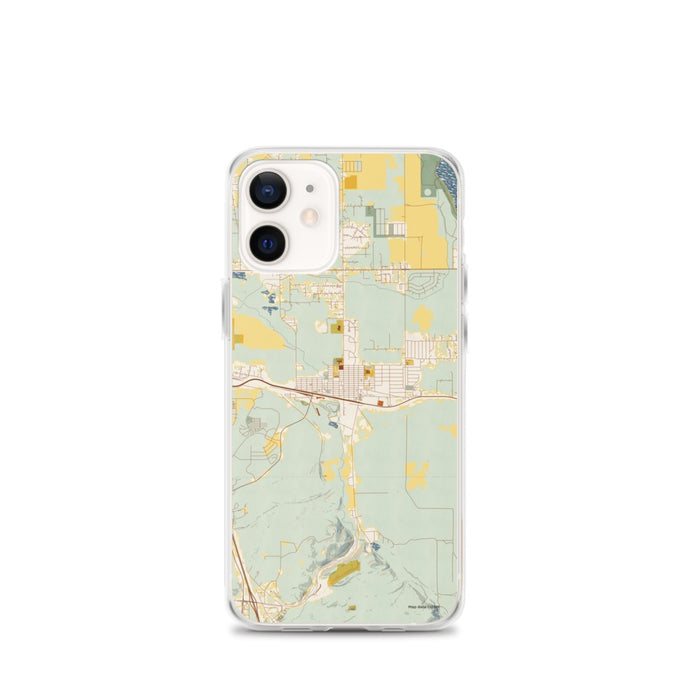 Custom East Helena Montana Map iPhone 12 mini Phone Case in Woodblock