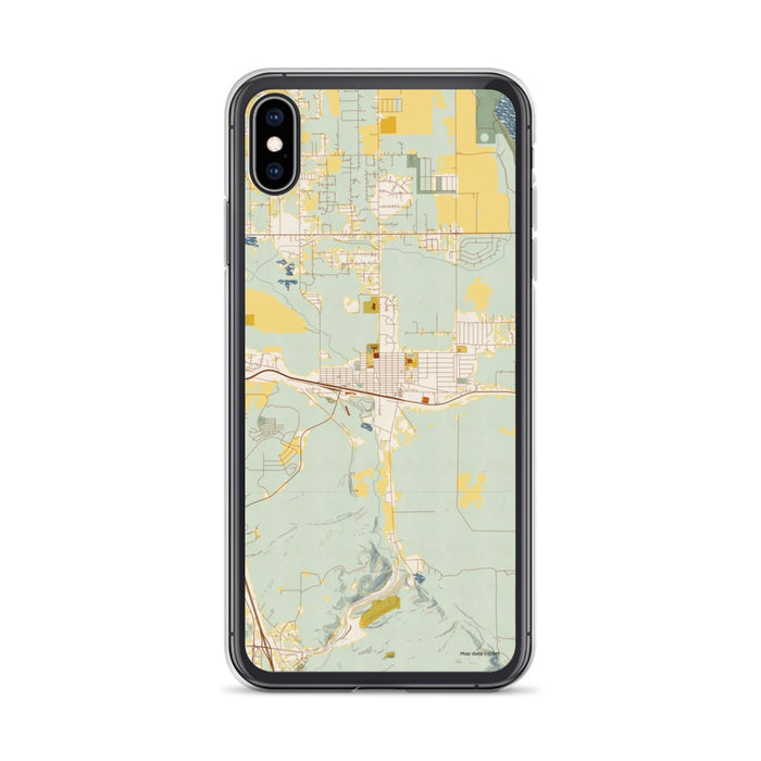 Custom East Helena Montana Map Phone Case in Woodblock
