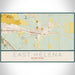 East Helena Montana Map Print Landscape Orientation in Woodblock Style With Shaded Background