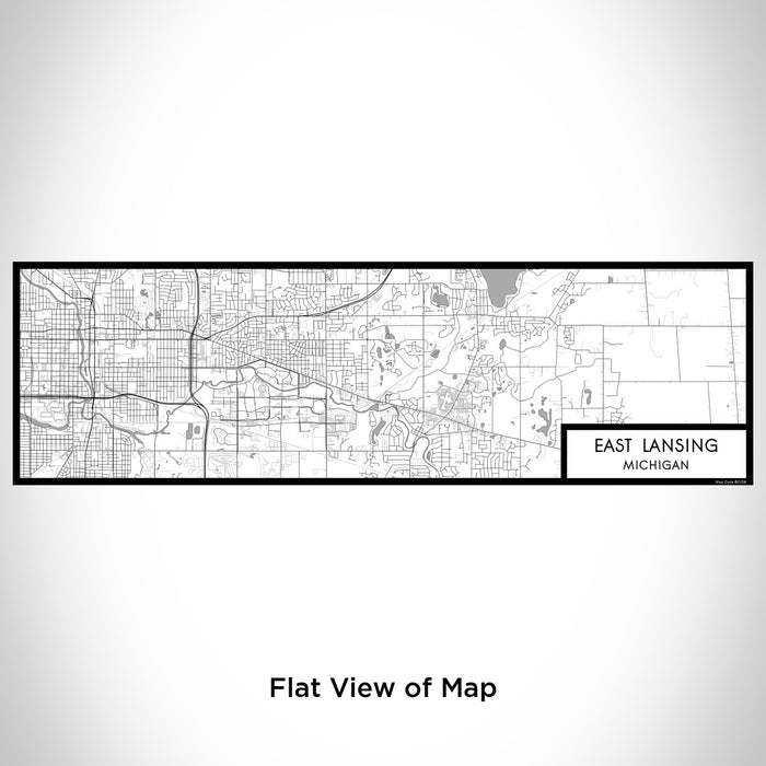 Flat View of Map Custom East Lansing Michigan Map Enamel Mug in Classic