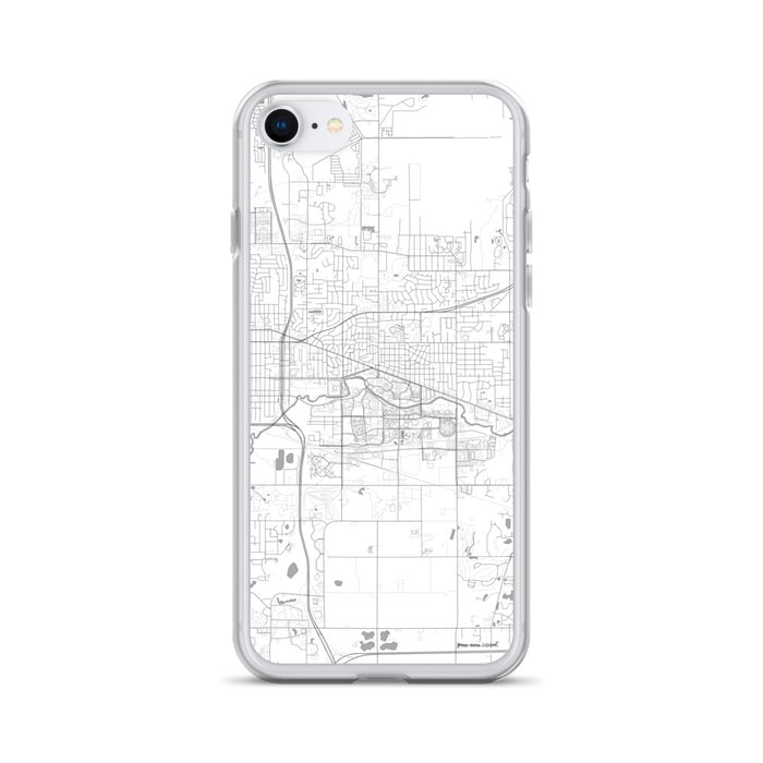 Custom East Lansing Michigan Map iPhone SE Phone Case in Classic