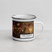 Right View Custom East Lansing Michigan Map Enamel Mug in Ember
