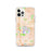 Custom East Lansing Michigan Map iPhone 12 Pro Phone Case in Watercolor