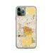 Custom East Lansing Michigan Map Phone Case in Woodblock
