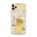 Custom East Lansing Michigan Map Phone Case in Woodblock