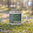 Right View Custom Easton Maryland Map Enamel Mug in Afternoon on Grass With Trees in Background